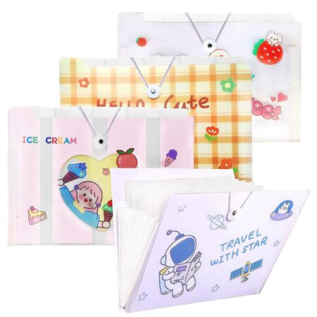 Cute A4 File Folder With Rope Buckle And 8 Compartment's