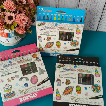 12 Colour Outline Marker