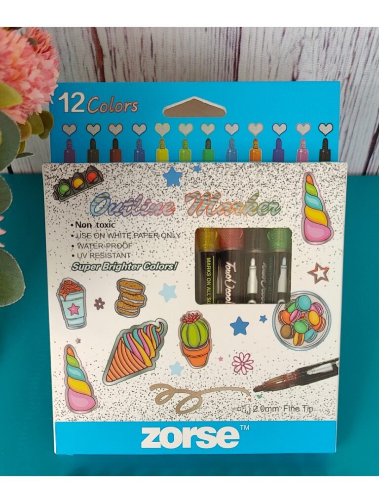 12 Colour Outline Marker - Image 3