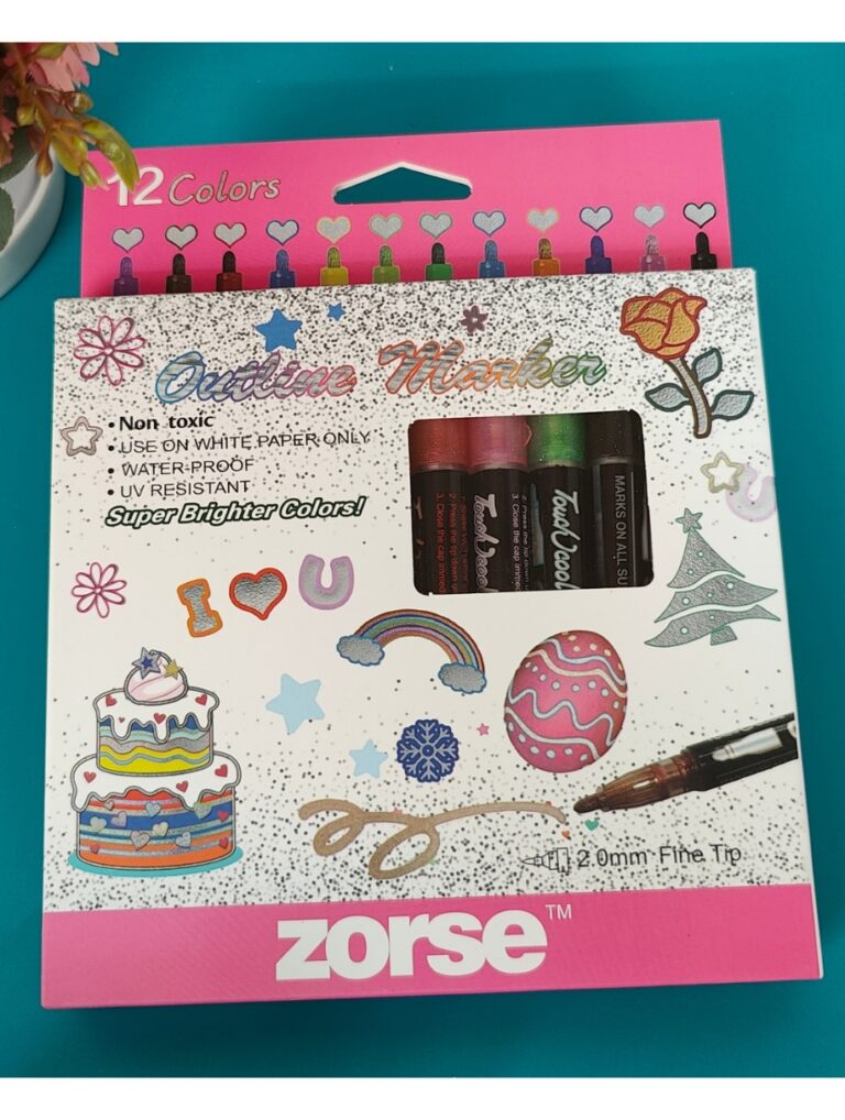 12 Colour Outline Marker - Image 4