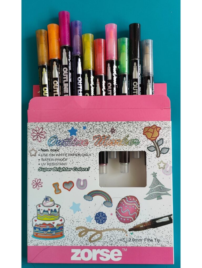 12 Colour Outline Marker - Image 5