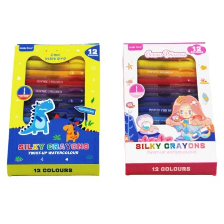 12 Colour Silky Crayons