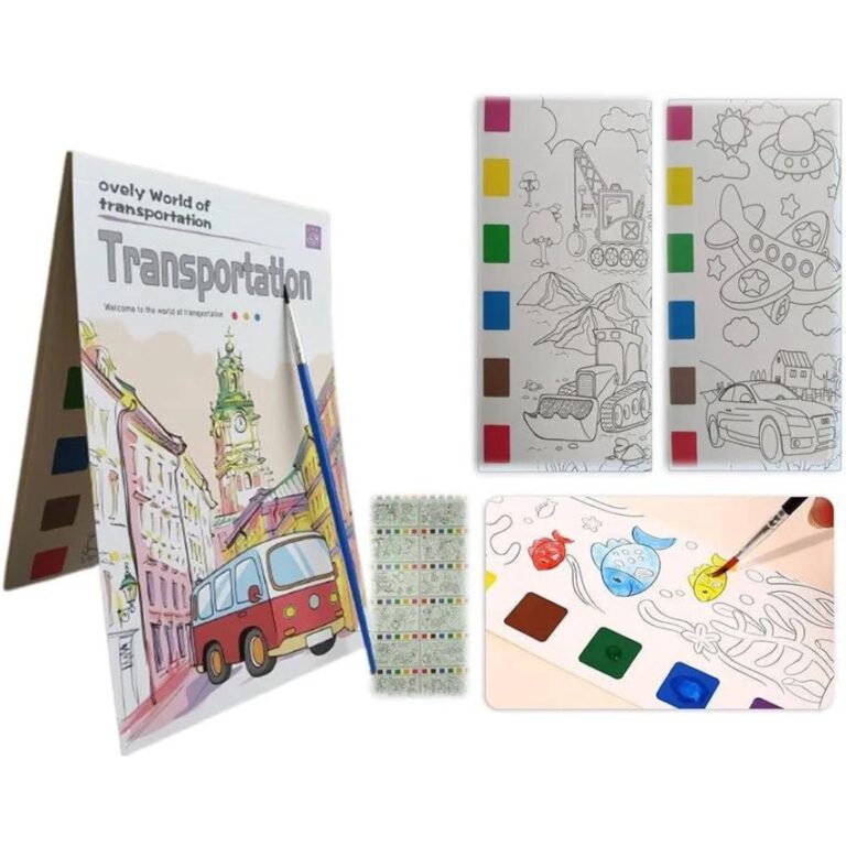 Coloring Pad With 6-Colour Strip And Brush - Image 10