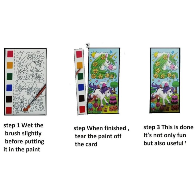 Coloring Pad With 6-Colour Strip And Brush - Image 13