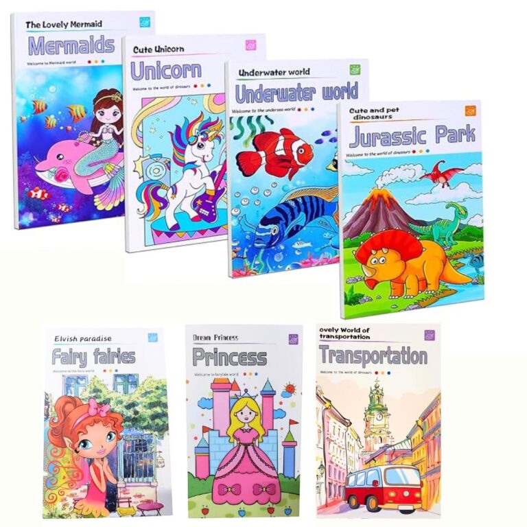 Coloring Pad With 6-Colour Strip And Brush