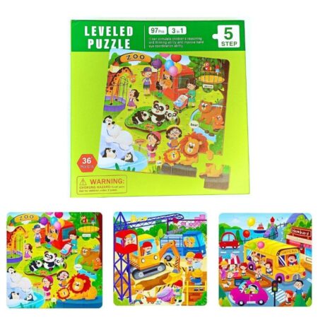 3 in 1-Magnetic Leveled Puzzles