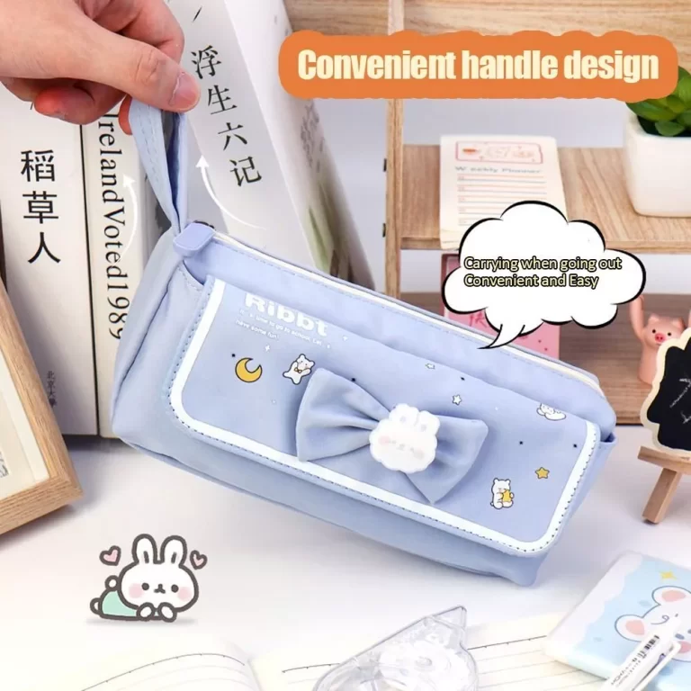 Cute Bow Double Chain Pencil Pouch - Image 7