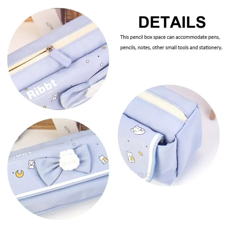 Cute Bow Double Chain Pencil Pouch - Image 8