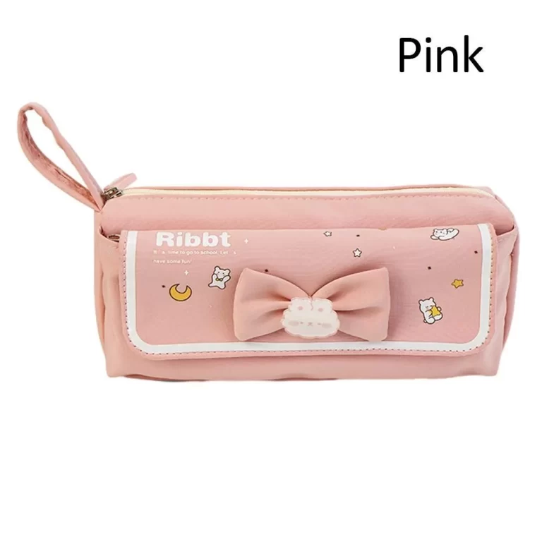 Cute Bow Double Chain Pencil Pouch - Image 3