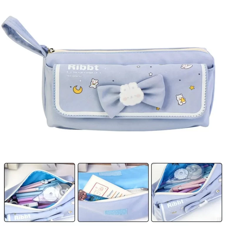 Cute Bow Double Chain Pencil Pouch - Image 6