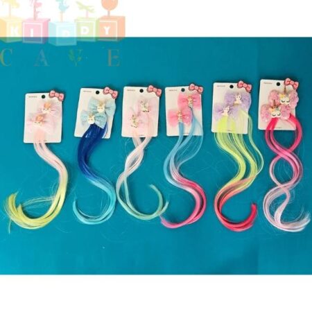Unicorn & Mermaid Bow Hair Extentions Clips