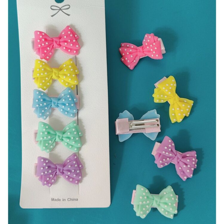 Colorful Bow Hair Clips - Image 2