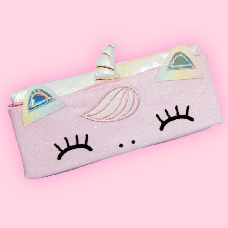 Unicorn Glitter Double Chain Pencil Pouch - Image 2