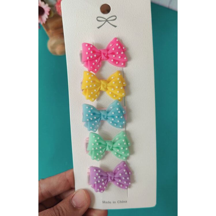 Colorful Bow Hair Clips - Image 3