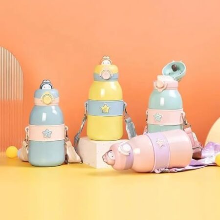 Cute Bunny Stainless Steel Sipper Bottle With Strap