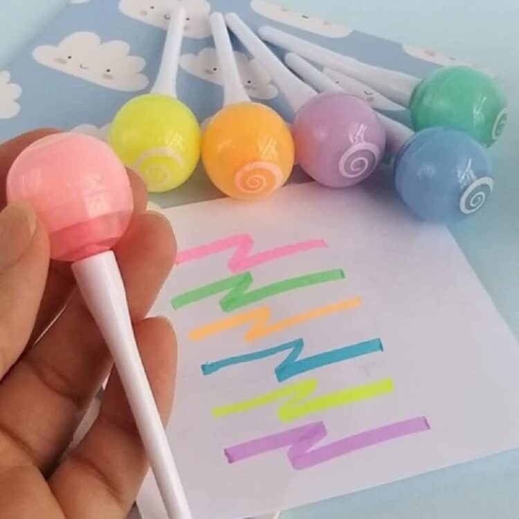 Cute Lolipop Highlighters (Set Of 6) - Image 4