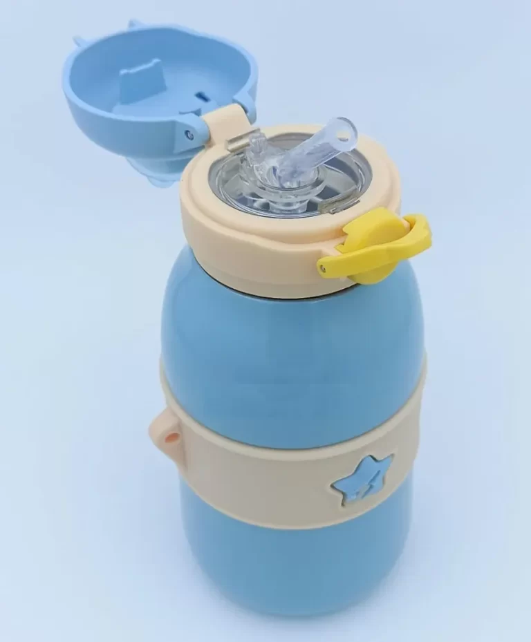 Cute Bunny Stainless Steel Sipper Bottle With Strap - Image 7
