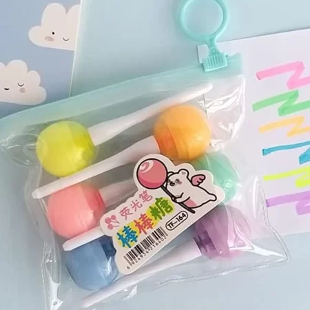 Cute Lolipop Highlighters (Set Of 6)