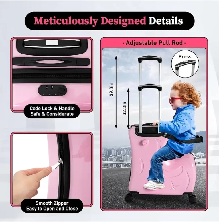 Unicorn Suitcase Trolley Bag With Scooter Ride - Image 4