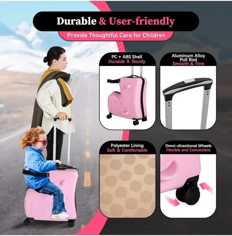 Unicorn Suitcase Trolley Bag With Scooter Ride - Image 5