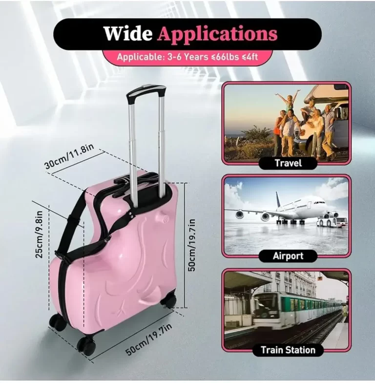 Unicorn Suitcase Trolley Bag With Scooter Ride - Image 6