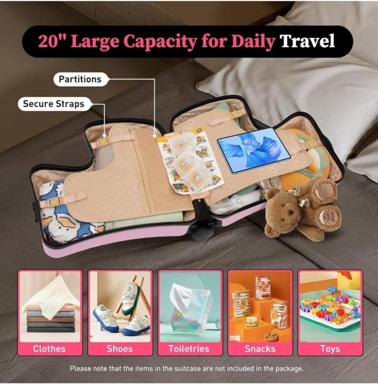 Unicorn Suitcase Trolley Bag With Scooter Ride - Image 3