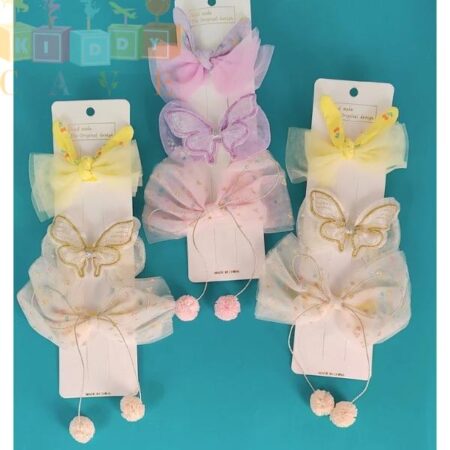 Mix Bow Hair Clips (Set Of 3)