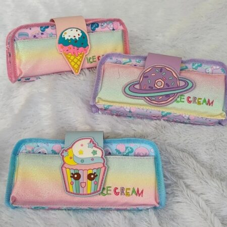 2 Zip Ice Cream Pencil Pouch