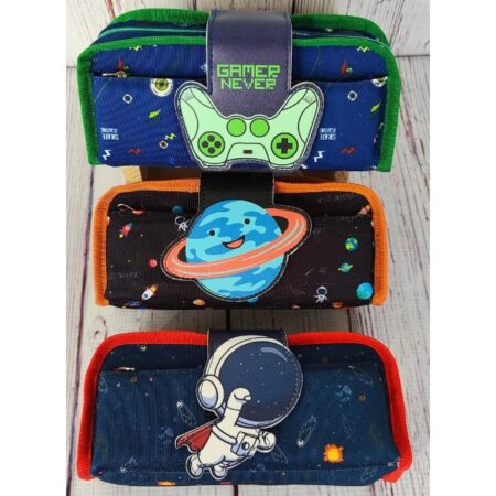 3 Zip Pencil Pouch With Lock
