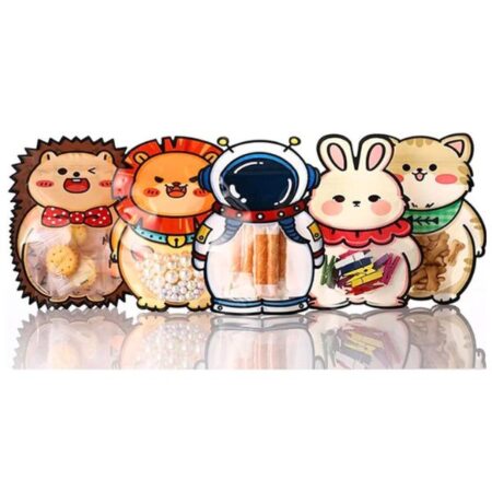 Cartoon Zip Lock Bag (Set Of 10)