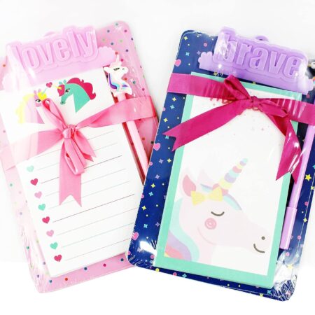 Space & Unicorn A5 Notepad  With Clip Board