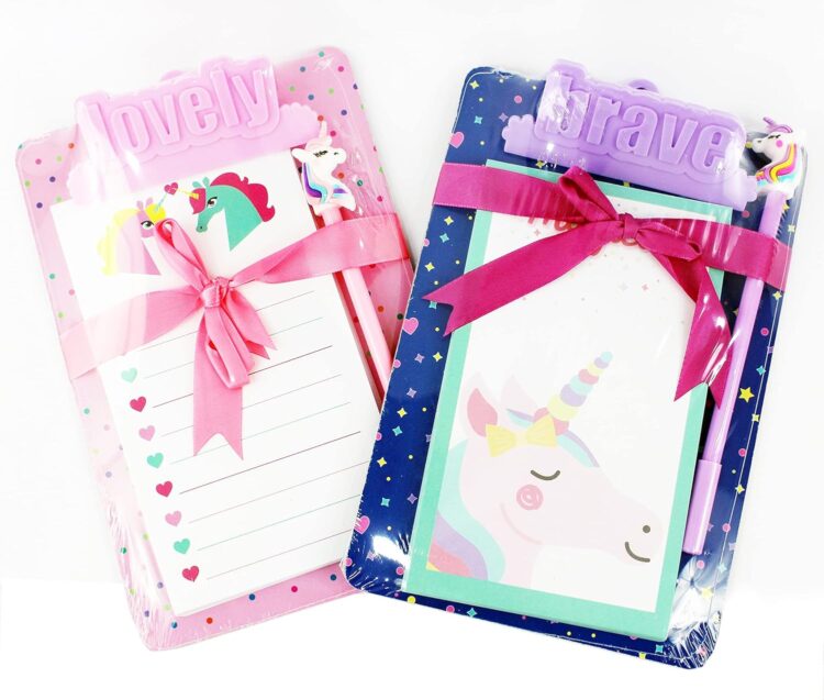 Space & Unicorn A5 Notepad  With Clip Board