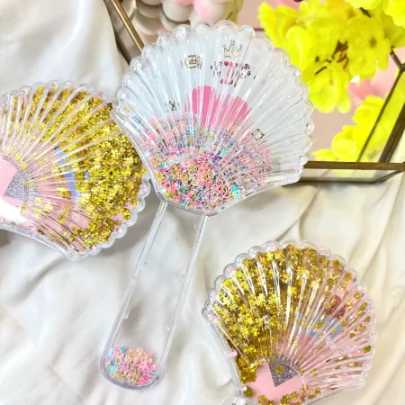 Shell Glitter Hair Brush (Random)