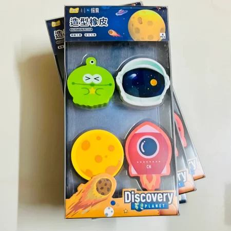 Space Travel Eraser - Set Of 4Pc